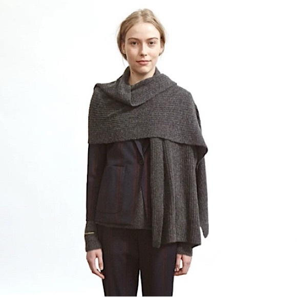 Steven Alan Gray Open Front Women's Poncho/wrap sweater One Size - Picture 1 of 15